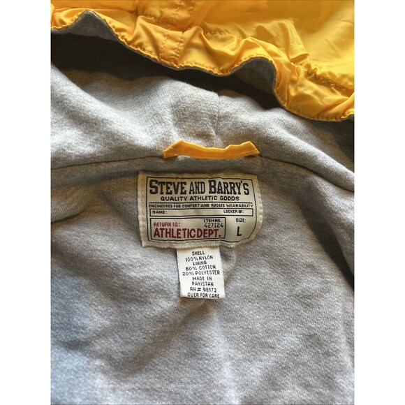 Vintage Michigan Wolverines Jacket Mens Large y2k Steve Barrys Yellow - Picture 5 of 7